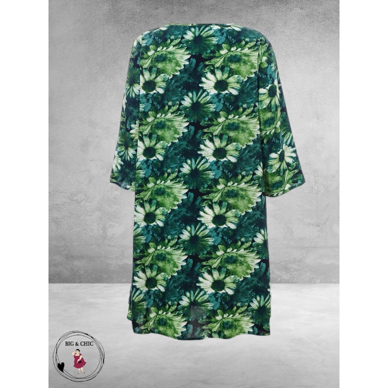 Studio Jurk BRIGITTE Groen Bloemen