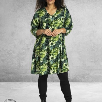 Studio Jurk BRIGITTE Groen Bloemen