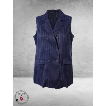 STUDIO Gilet Naia Blue/White