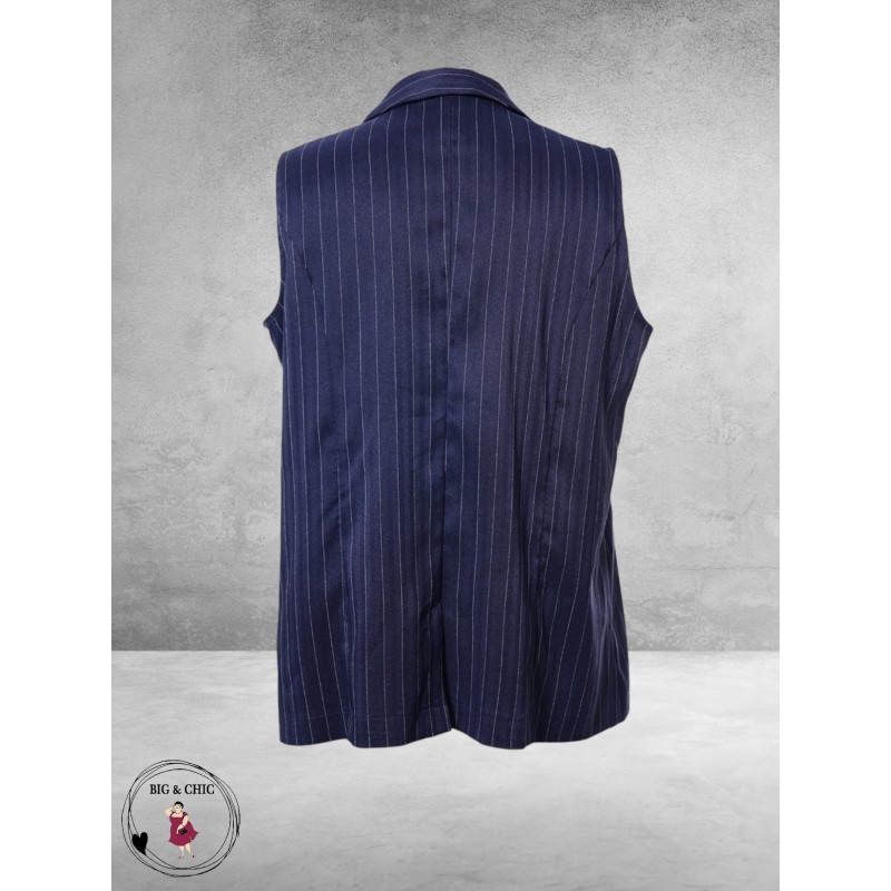 STUDIO Gilet Naia Blue/White