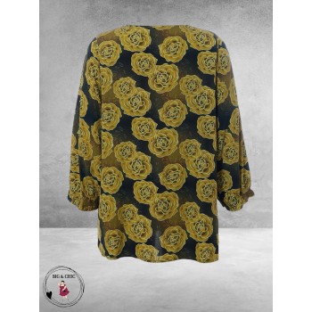 STUDIO Blouse Justina Green Roses