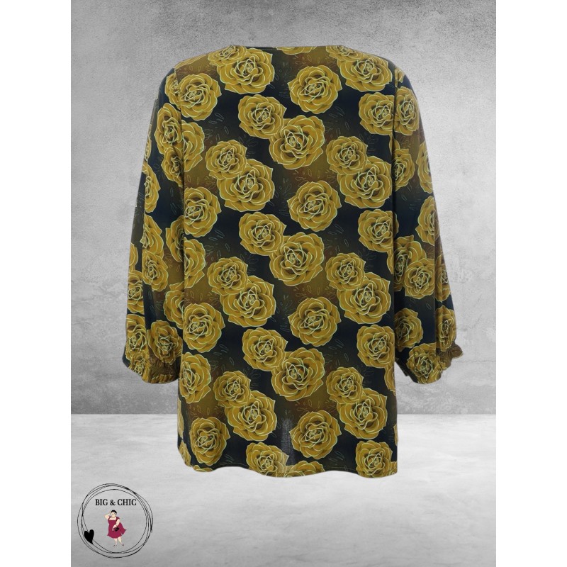 STUDIO Blouse Justina Green Roses