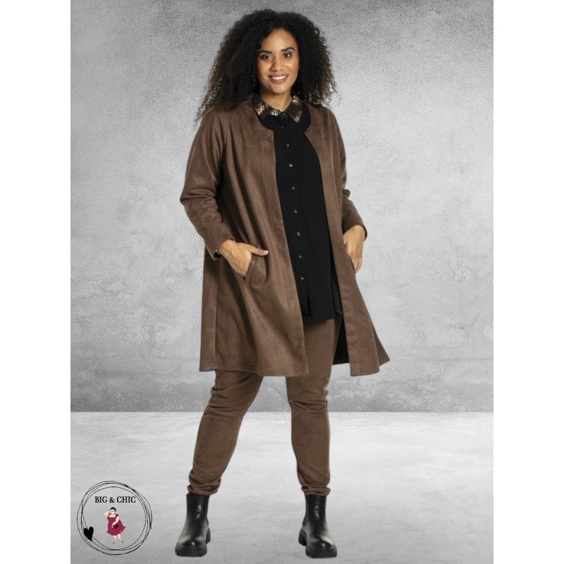 STUDIO Cardigan Suède Neomi Bruin