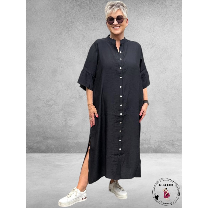 Version doorknoop jurk Zwart