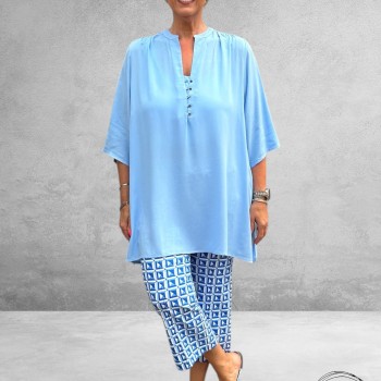 VERSION Blouse Lichtblauw