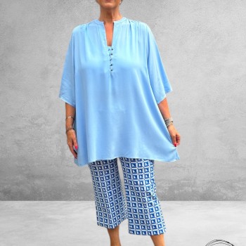 VERSION Blouse Lichtblauw