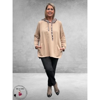 VERSION Sweater Zand /Luipaard