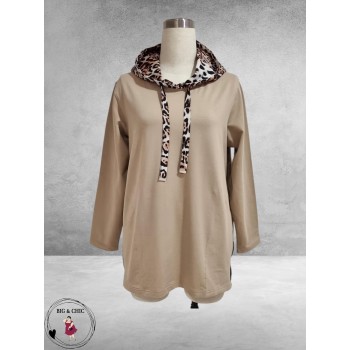 VERSION Sweater Zand /Luipaard