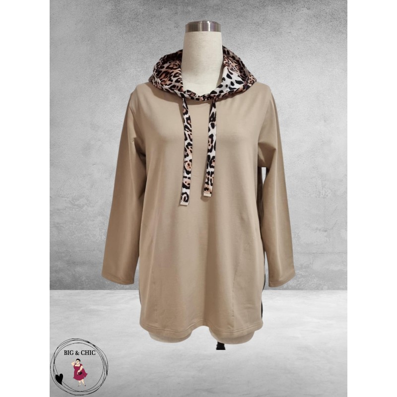 VERSION Sweater Zwart /Luipaard