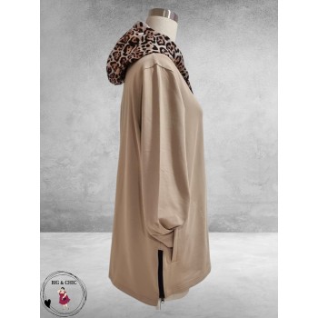 VERSION Sweater Zwart /Luipaard