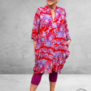 Vincenzo Allocca Tuniek-Jurk Ballon Rood-Paars