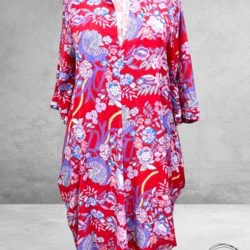 Vincenzo Allocca Tuniek-Jurk Ballon Rood-Paars