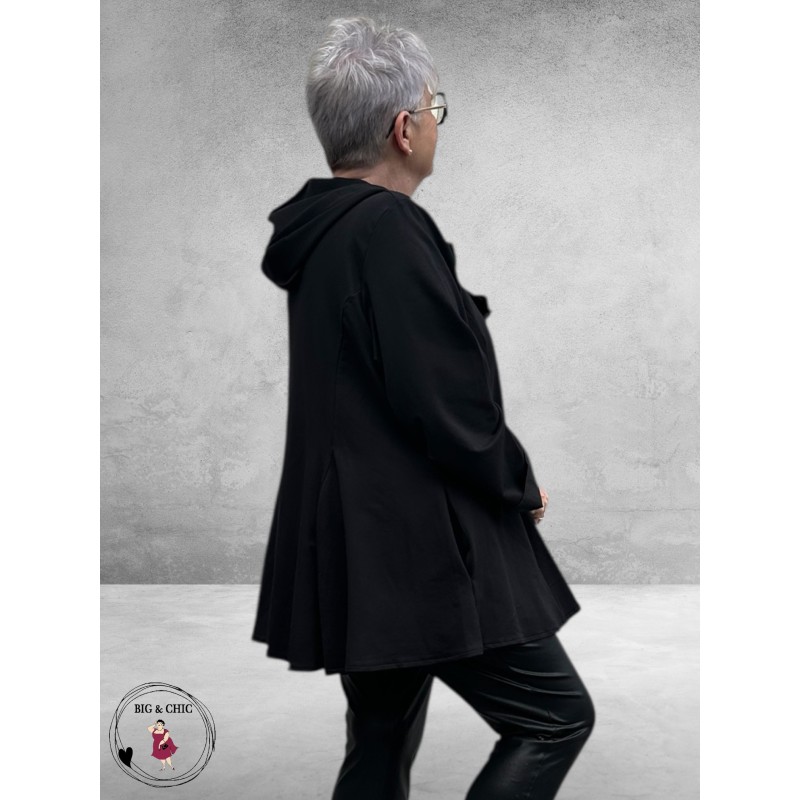 VINCENZO ALLOCCA Vest/Jas  Zwart Ruches