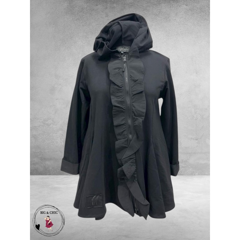 VINCENZO ALLOCCA Vest/Jas  Zwart Ruches