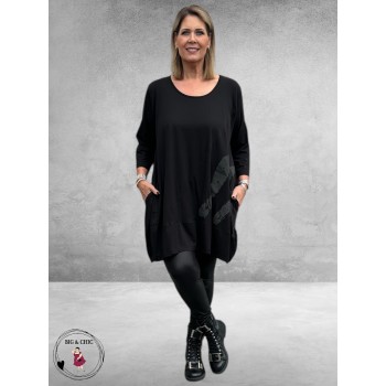 VINCENZO ALLOCCA Tuniek Zwart Abstract