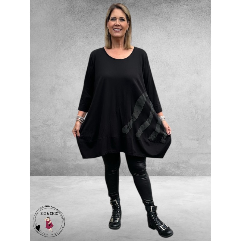 VINCENZO ALLOCCA Tuniek Zwart Abstract