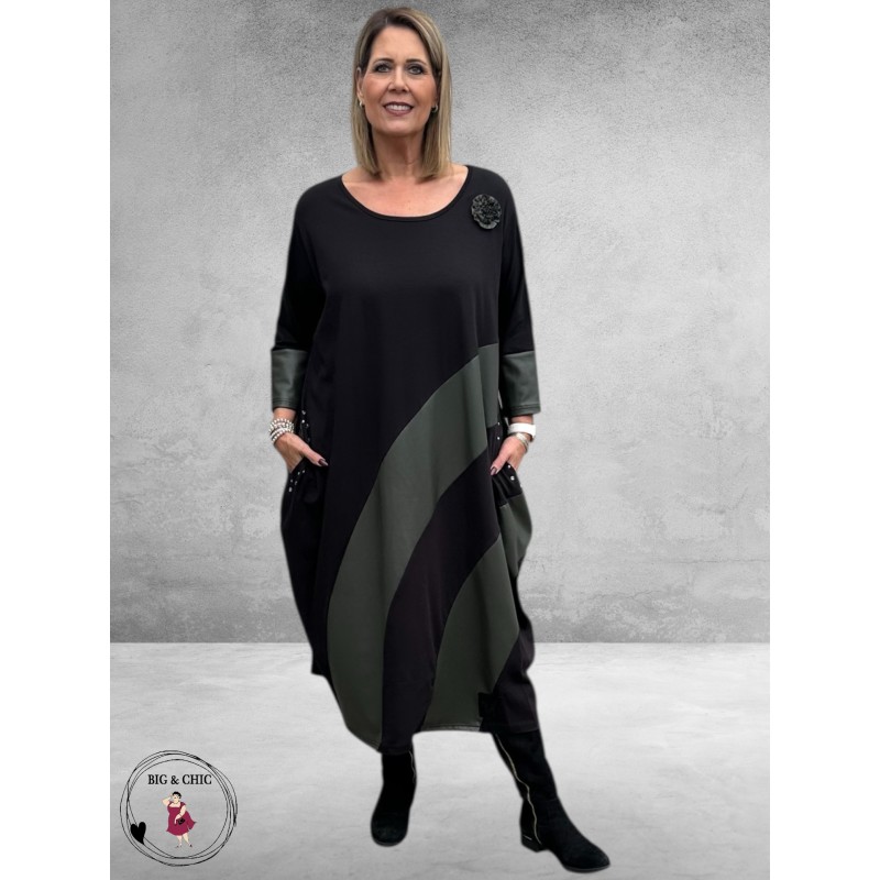 VINCENZO ALLOCCA Jurk Zwart Leerlook