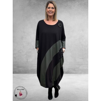 VINCENZO ALLOCCA Jurk Zwart Leerlook