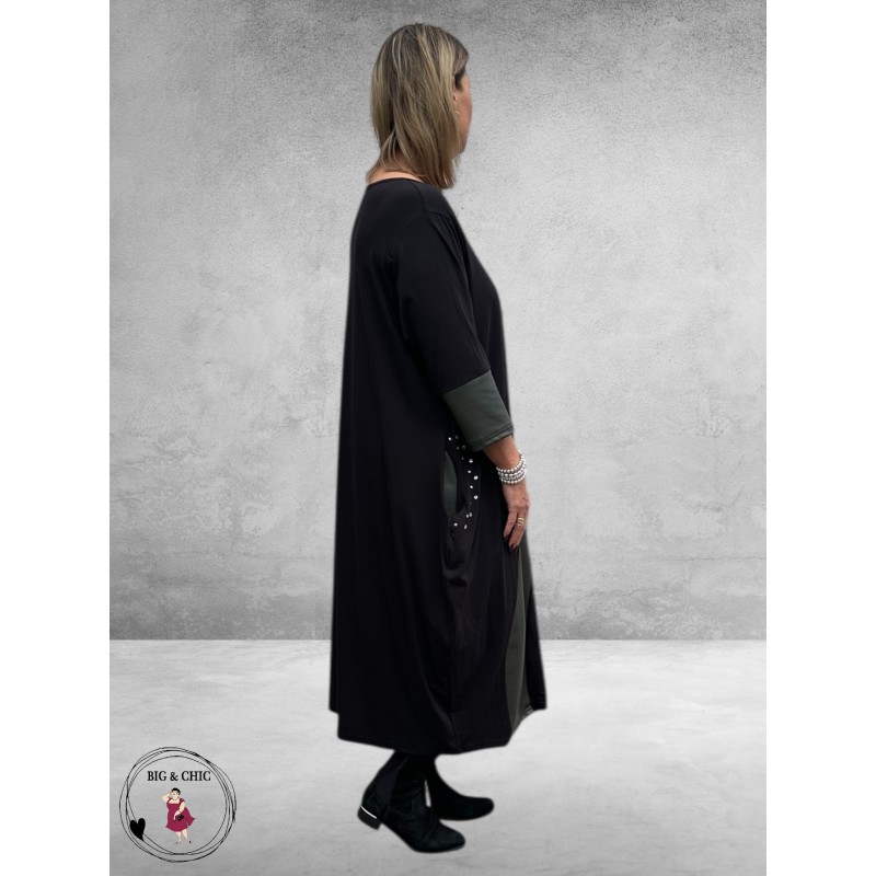 VINCENZO ALLOCCA Jurk Zwart Leerlook