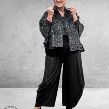 VINCENZO ALLOCCA Jasje/Vest Blauw Panterprint