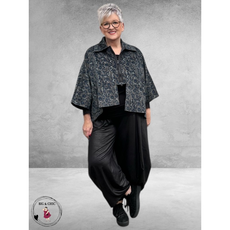 VINCENZO ALLOCCA Jasje/Vest Blauw Panterprint