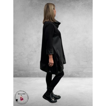 VINCENZO ALLOCCA Tuniek  Accenten Leder Zwart