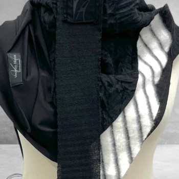 VINCENZO ALLOCCA Sjaal Bontje Zwart/Wit