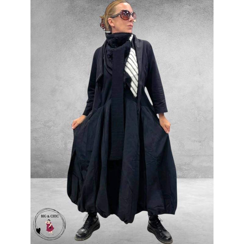 VINCENZO ALLOCCA Sjaal Bontje Zwart/Wit