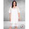 YOEK Jurk Broderie Wit