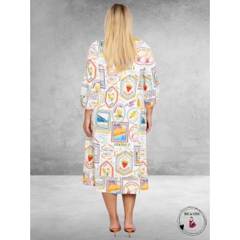 YOEK Jurk Tropicana Met Kant