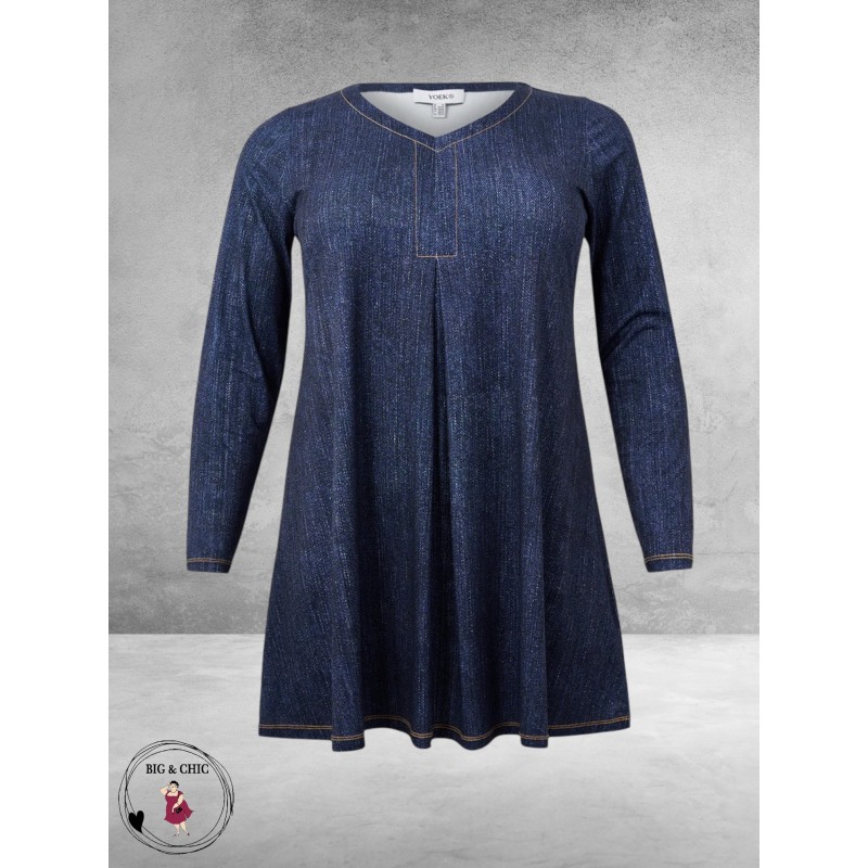 YOEK Tuniek A-Lijn Denim Dolce