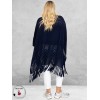 YOEK Poncho Knit Blauw