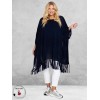 YOEK Poncho Knit Blauw