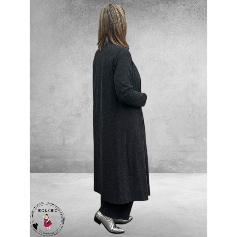 YOEK Cardigan Grijs Gemêleerd