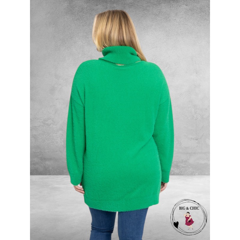 YOEK Trui  Losse Col  PELOSO Groen