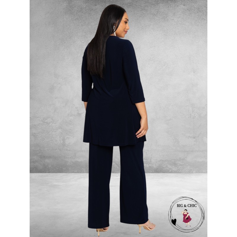 YOEK Tuniek Wide Bottom Beads Navy