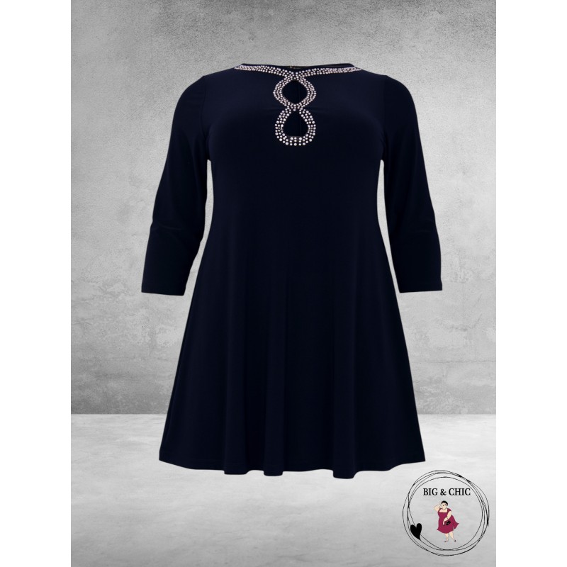 YOEK Tuniek Wide Bottom Beads Navy