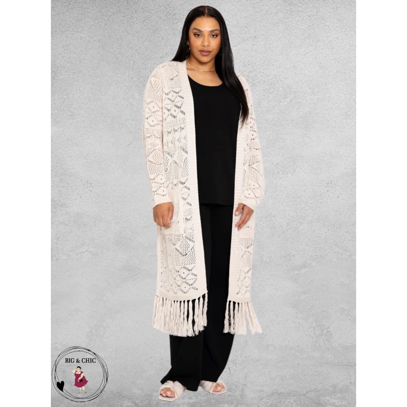 YOEK Cardigan Long Knit Zwart
