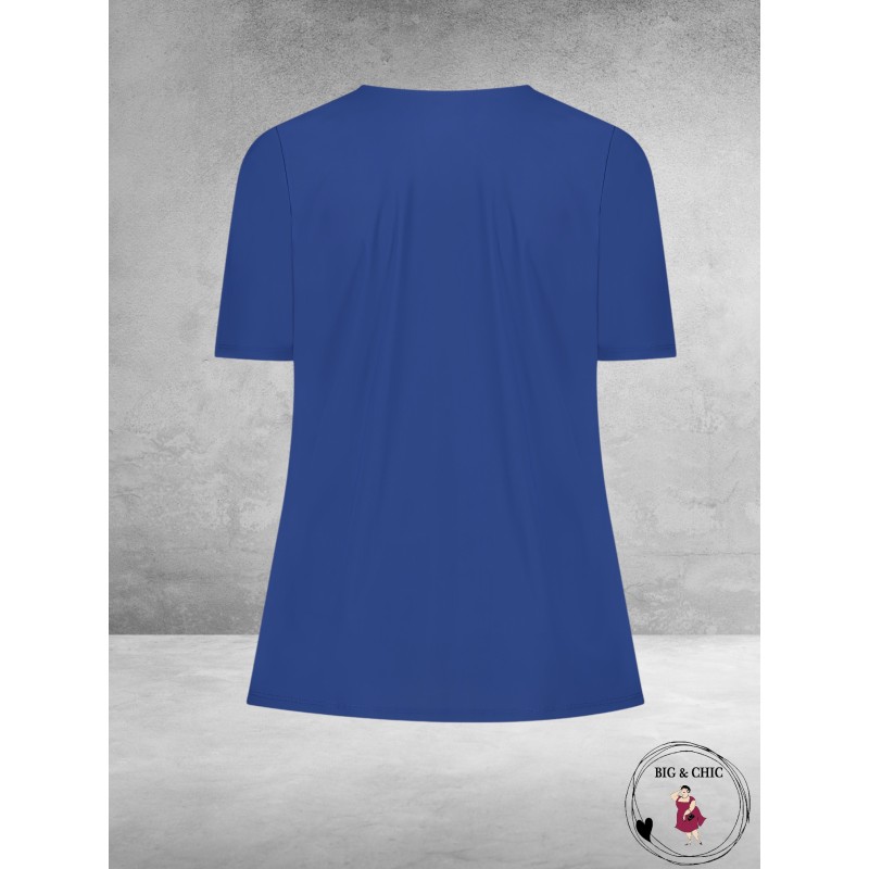 Plus Basics Wrap Top BLUE JEANS