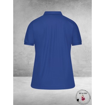 PLUS BASICS Polo Shirt Korte Mouw BLUE JEANS