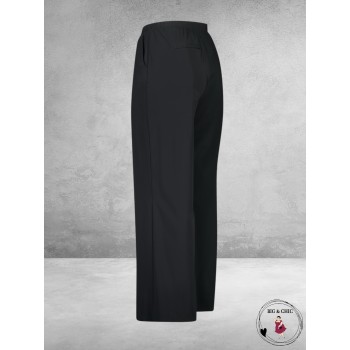 PLUS BASICS Broek/Pants Wide Zwart