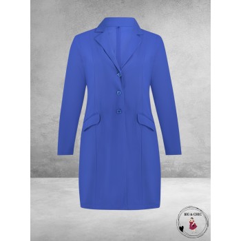 Plus Basics Blazer Long Jacket Blue Jeans