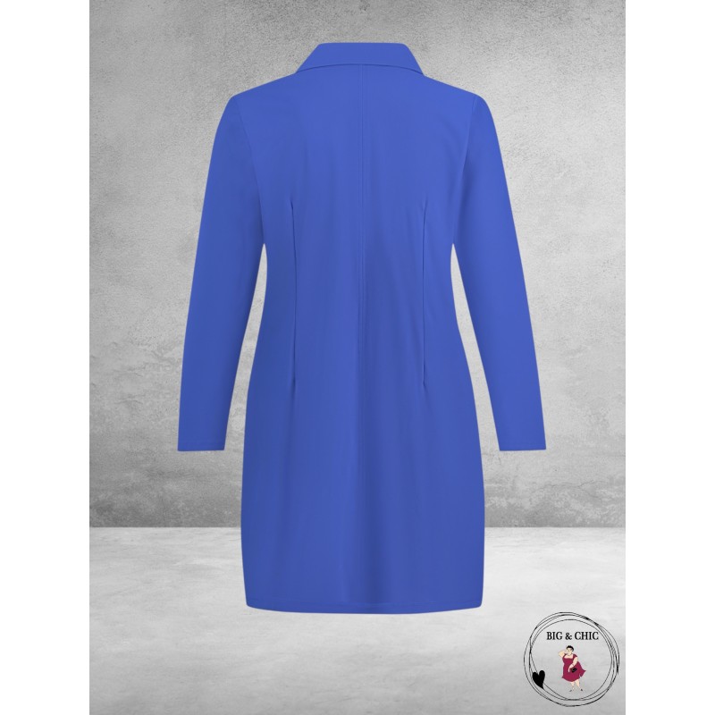 Plus Basics Blazer Long Jacket Blue Jeans