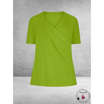 Plus Basics Wrap Top KIWI