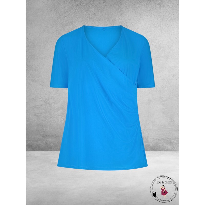 Plus Basics Wrap Top Azur