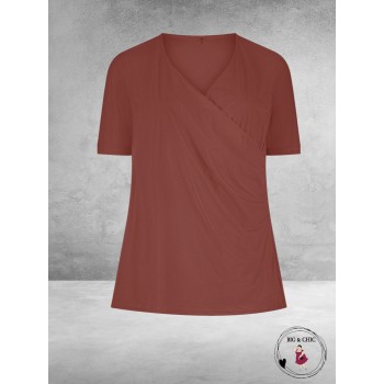 Plus Basics Wrap Top CACAO