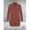 PLUS BASICS Blouse Long Cacao