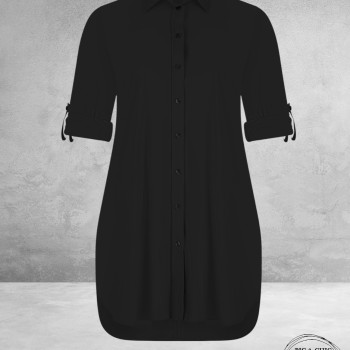 PLUS BASICS Blouse Long Light Black