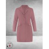 Plus Basics Blazer Long Jacket Mauve