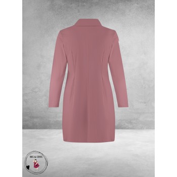 Plus Basics Blazer Long Jacket Mauve